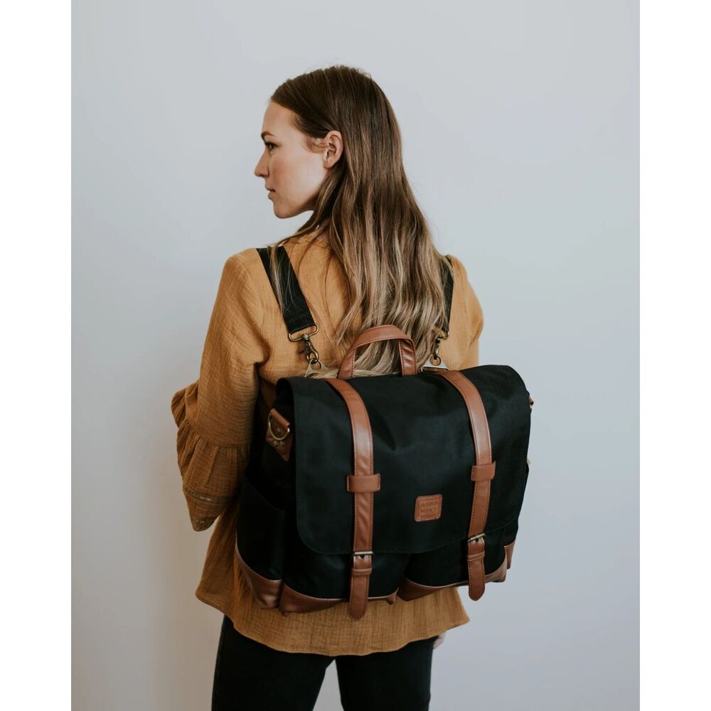 NWT BODOMINT Original Black Bag Convertible Backpack Messenger Bag
